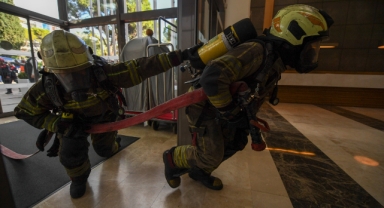 İtfaiye'den Swissotel’de nefes kesen tatbikat