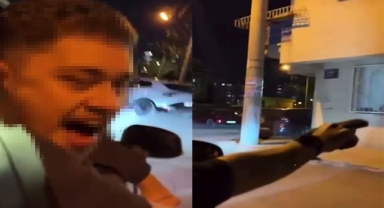 Elinde tabanca ile sokakta ateş edip tehditler savurdu!