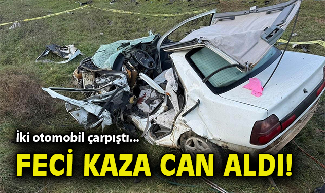 İki otomobil çarpıştı... Feci kaza can aldı!