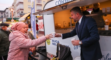 Buca Belediyesi’nden sıcak çorba ikramı