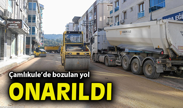 Çamlıkule’de bozulan yol onarıldı