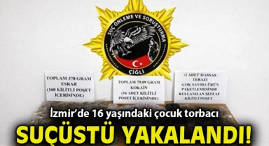 İzmir’de 16 yaşındaki çocuk torbacı, suçüstü yakalandı