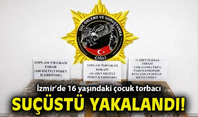 İzmir’de 16 yaşındaki çocuk torbacı, suçüstü yakalandı