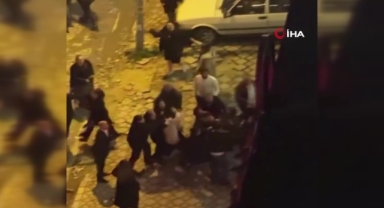 Düğün salonu önünde çıkan kavga meydan muharebesine döndü!