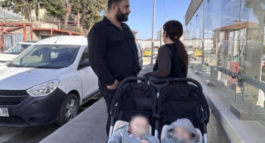 Eşi ve ikiz bebeklerinin gözü önünde darp edildi