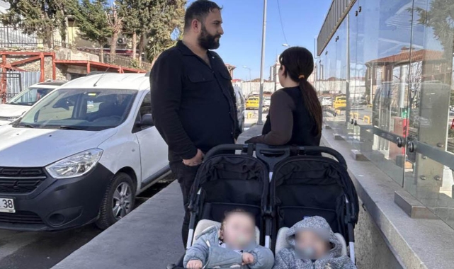 Eşi ve ikiz bebeklerinin gözü önünde darp edildi