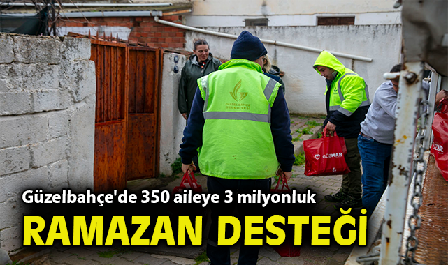 Güzelbahçe'de 350 aileye 3 milyonluk Ramazan desteği