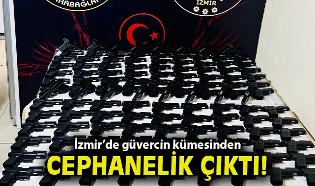 İzmir’de güvercin kümesinden cephanelik çıktı: 124 tabanca ele geçirildi