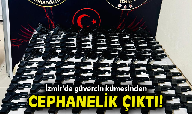 İzmir’de güvercin kümesinden cephanelik çıktı: 124 tabanca ele geçirildi