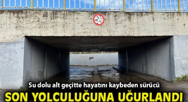 İzmir'de su dolu alt geçitte hayatını kaybeden sürücü son yolculuğuna uğurlandı