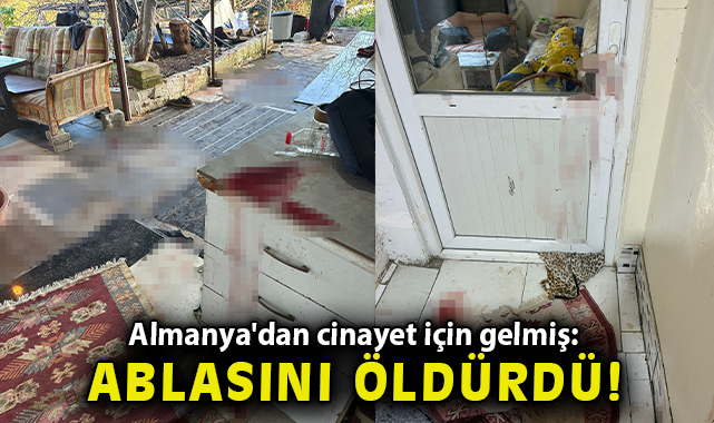 Almanya'dan cinayet için gelmiş: Ablasını öldürdü eniştesini ağır yaraladı