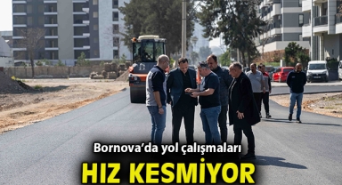 Bornova’da yol çalışmaları hız kesmiyor
