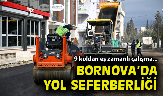 Bornova’da yol seferberliği