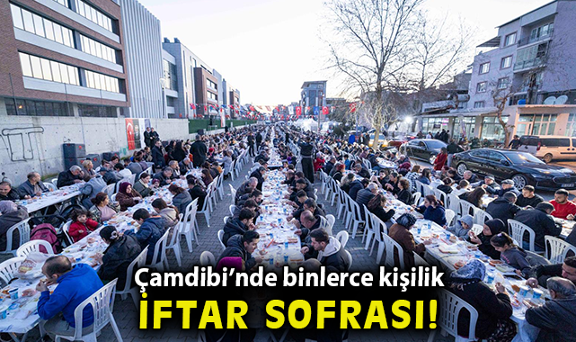 Çamdibi’nde binlerce kişilik iftar sofrası 