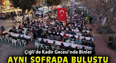 Çiğli’de Kadir Gecesi’nde Binler Aynı Sofrada Buluştu