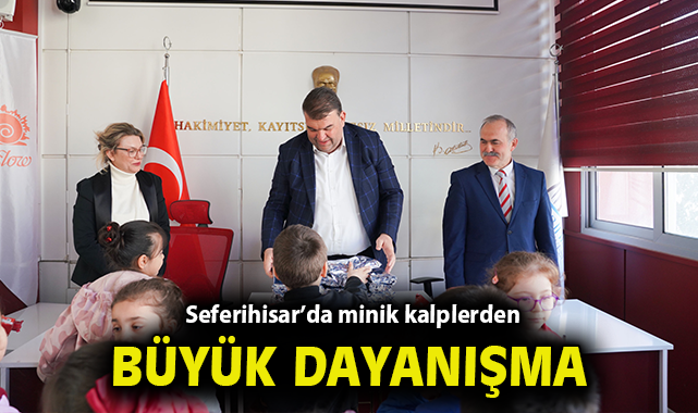 Seferihisar’da minik kalplerden büyük dayanışma