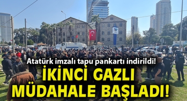 Atatürk İmzalı Kararname Pankartına Biber Gazlı Müdahale!