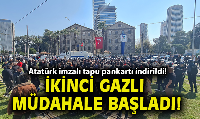 Atatürk İmzalı Kararname Pankartına Biber Gazlı Müdahale!
