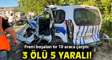 İzmir'de freni boşalan tır 10 araca çarptı: 1'i polis 3 kişi hayatını kaybetti, 5 kişi yaralandı