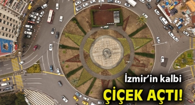 İzmir’in kalbi çiçek açtı