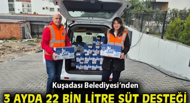 KUŞADASI BELEDİYESİ’NDEN ÇOCUKLARA 3 AYDA 22 BİN LİTRE SÜT DESTEĞİ