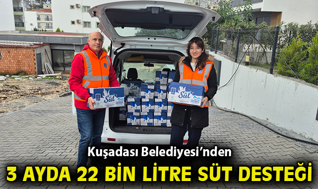 KUŞADASI BELEDİYESİ’NDEN ÇOCUKLARA 3 AYDA 22 BİN LİTRE SÜT DESTEĞİ