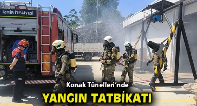 Konak Tünelleri’nde gerçeğini aratmayan deprem ve yangın tatbikatı