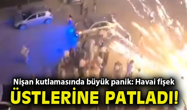 İzmir'de nişan kutlamasında büyük panik: Havai fişek kalabalığın üzerine patladı