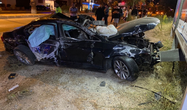 Takla atan otomobildeki 3 kişi yaralandı