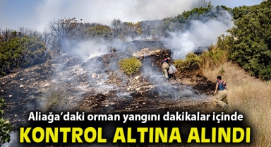 Aliağa’daki orman yangını dakikalar içinde kontrol altına alındı
