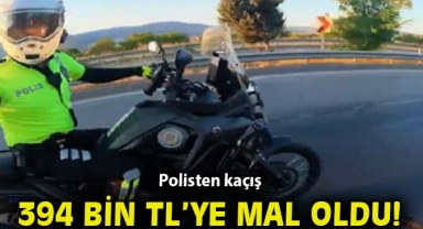 Polisten kaçış, 394 bin 211 TL'ye mal oldu